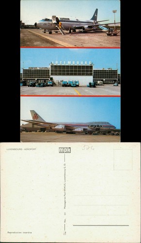 Postcard luxemburg flughafen - luxemburg,